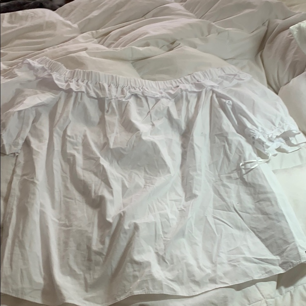 VINEYARD VINES OFF THE SHOULDER WHITE RUFFLE TOP NWT